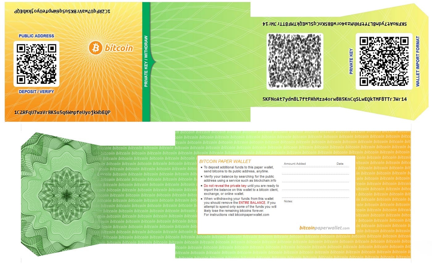 Bitcoin paper wallet